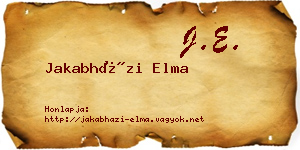 Jakabházi Elma névjegykártya